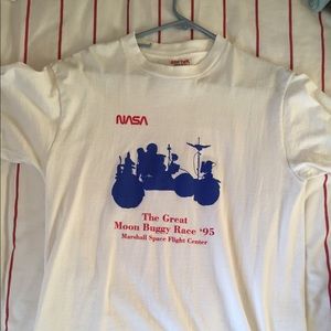 Vintage Shirts - Vintage 1995 NASA Moon Buggy Tee Vintage Shirts - Vintage 1995 NASA Moon Buggy Tee